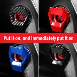 3D Metal Engine Ignition Start Stop Push Button Sticker One Button Ignition Key Decorative Switch Button Cover For Car Interior