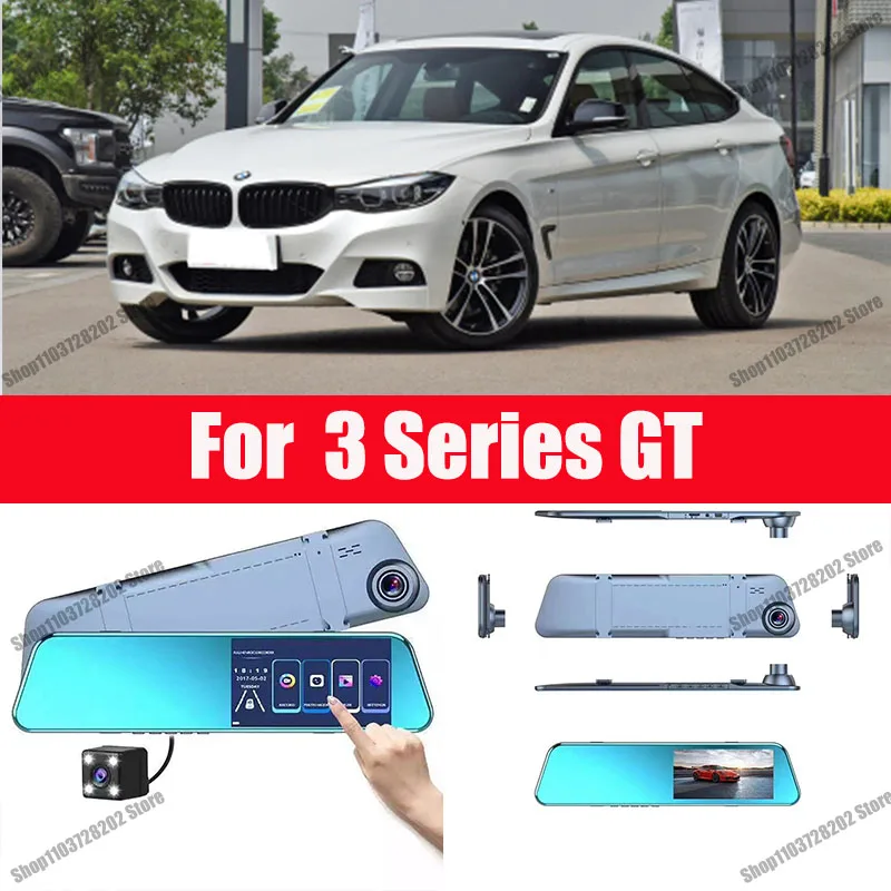 

For BMW 3 Series GT Camera Car Touch Screen Video Recorder Rearview mirror Dash Cam Front and Rear Camera Mirror DVR