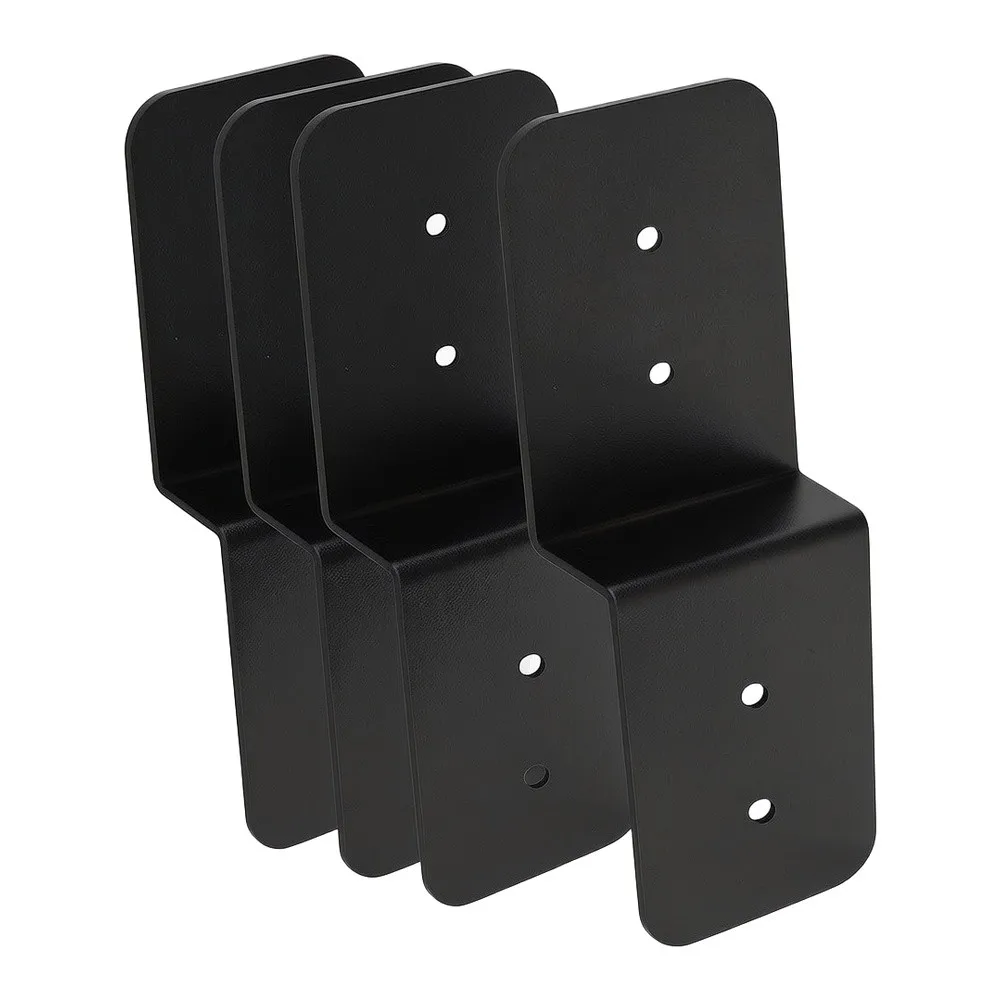 4Pcs Steel Z Brackets for Post Beam Joinery in For Wood Structures Including Outdoor Kitchens Garden and Storage Racks