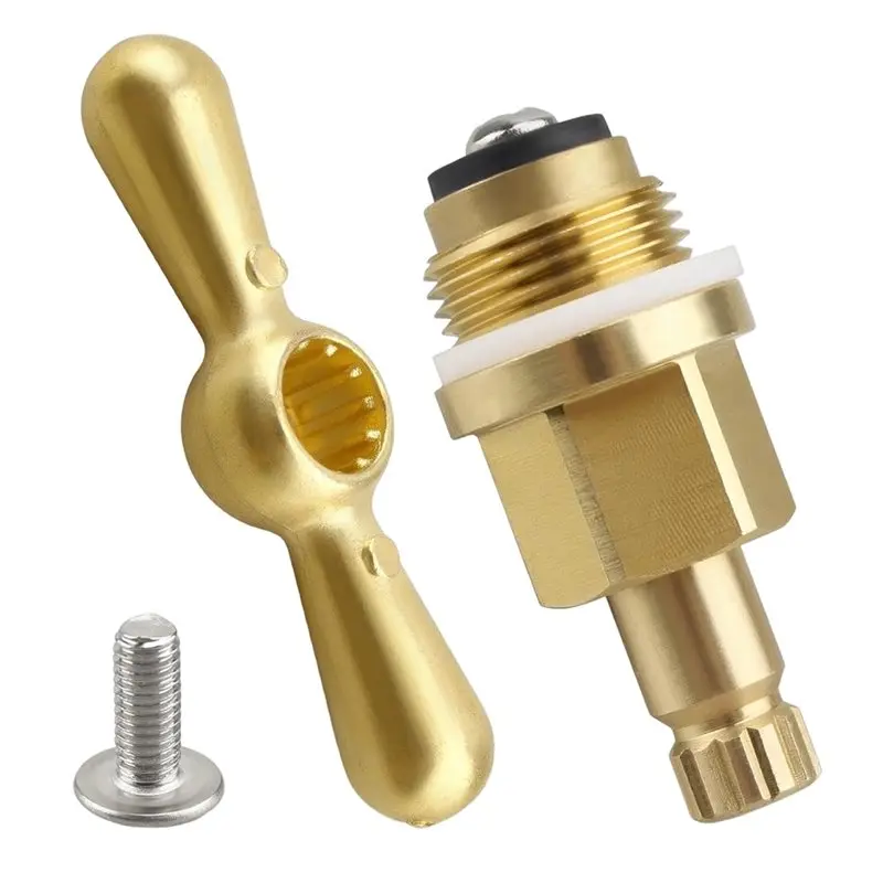 DTA4-PK1100 Globe Valve Stem And Bonnet Kit With Yellow Handle Fit For Arrowhead Hose Bibs, Boiler Drains, Sill Faucets