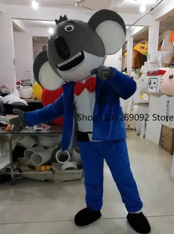 Sing Koala Mascot Costume Cosplay Animal Costume Character Feature Party Cartoon Fancy Dress Outfit Halloween Prop Helmet