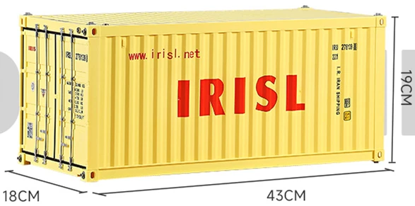 1/14 Scale 20 Foot Container Display Box with LED Light Fits for TAMIYA Hercules Truck Trailer