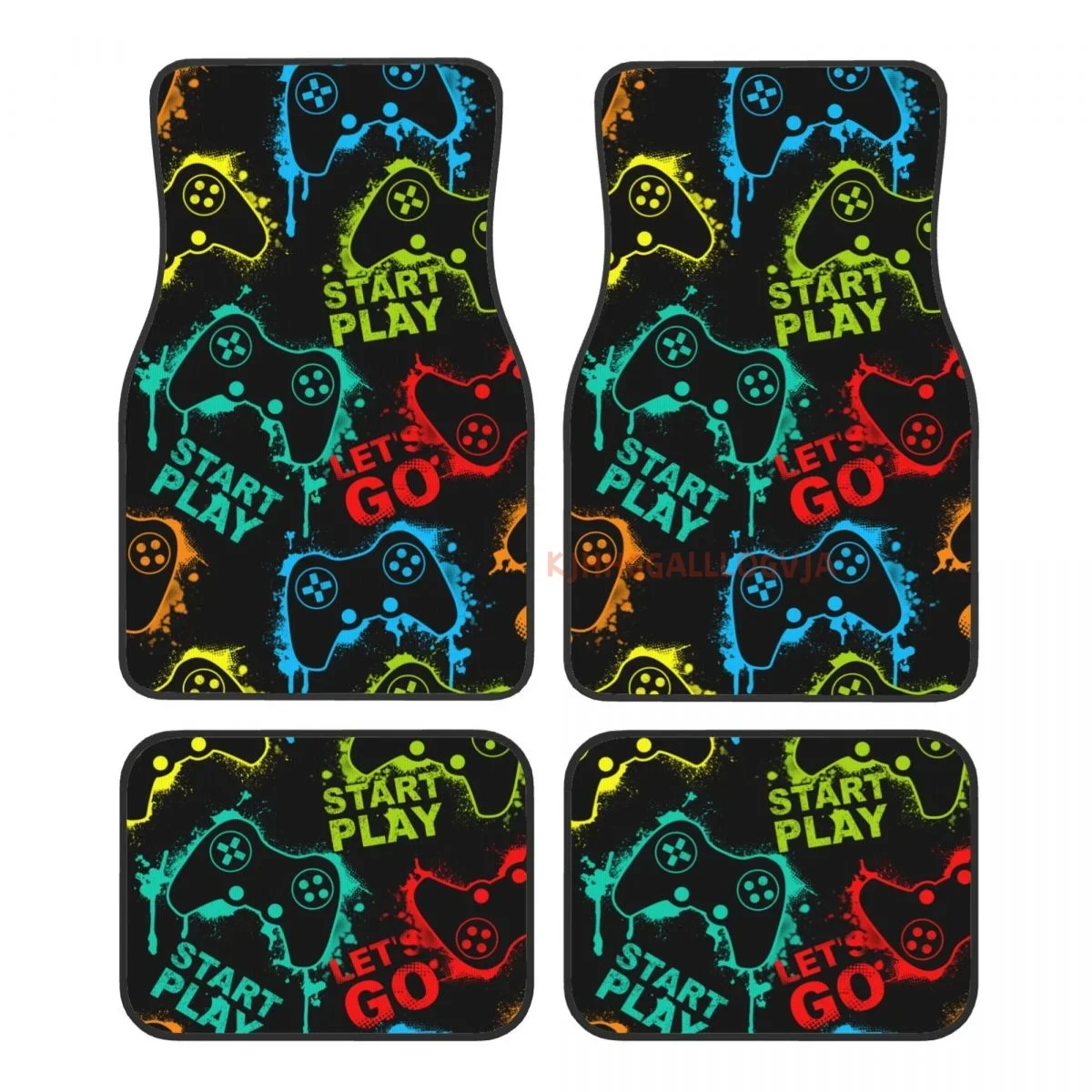 

Colorful Joystick Game 4PCS Crystal Velvet Car Floor Mats Set of Four Anti Fouling Car Mats Carpet Anti Slip Car Floor Mats