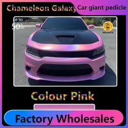 Highest quality glossy Rainbow laser Pink rainbow vortex vinyl wrap car wrapping film for car Wrap quality Warranty 5/10m/18m