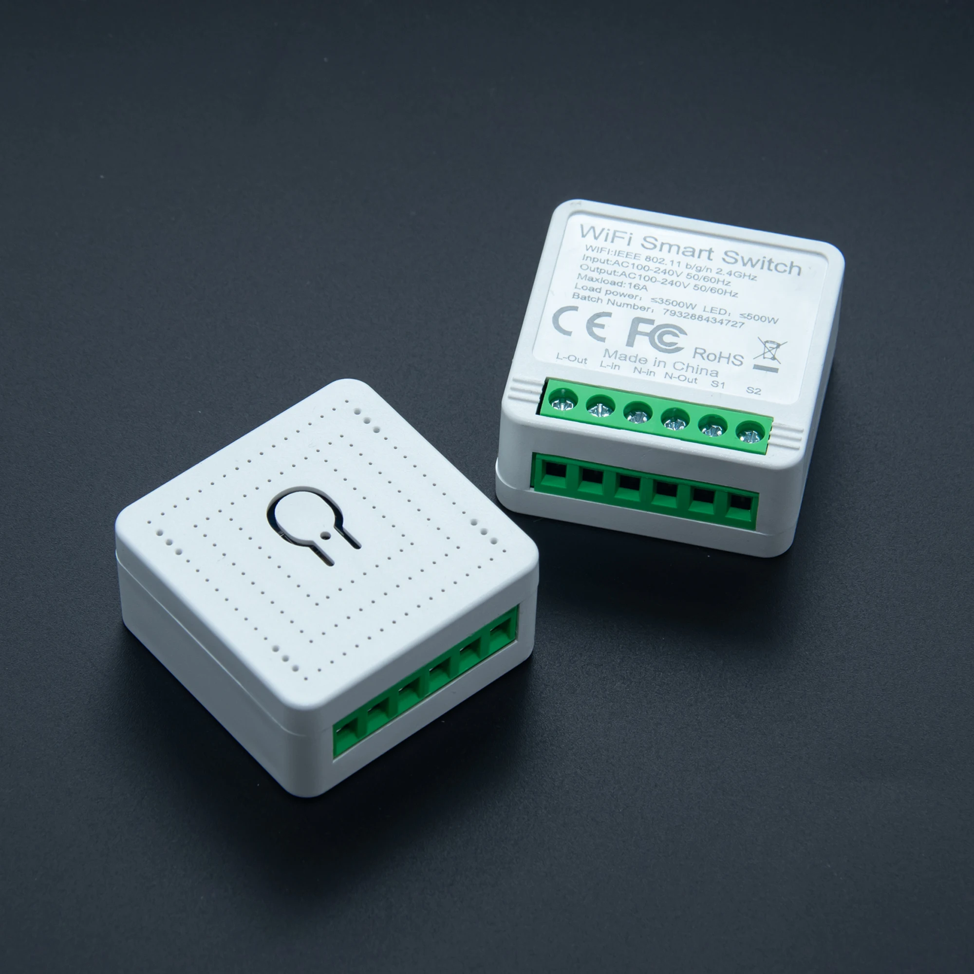 16A WiFi Smart Switch/Module, AC100-240V 2.4G, Voice/Remote/Timer for Alexa Google Home, Smart Home for Lights & Appliances
