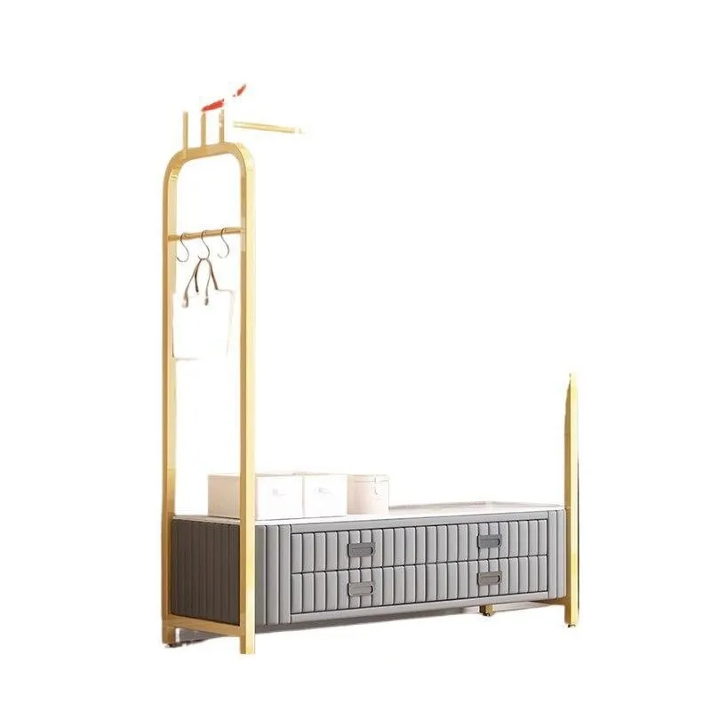 Simple modern floor coat rack living room bedroom entrance soft bag storage