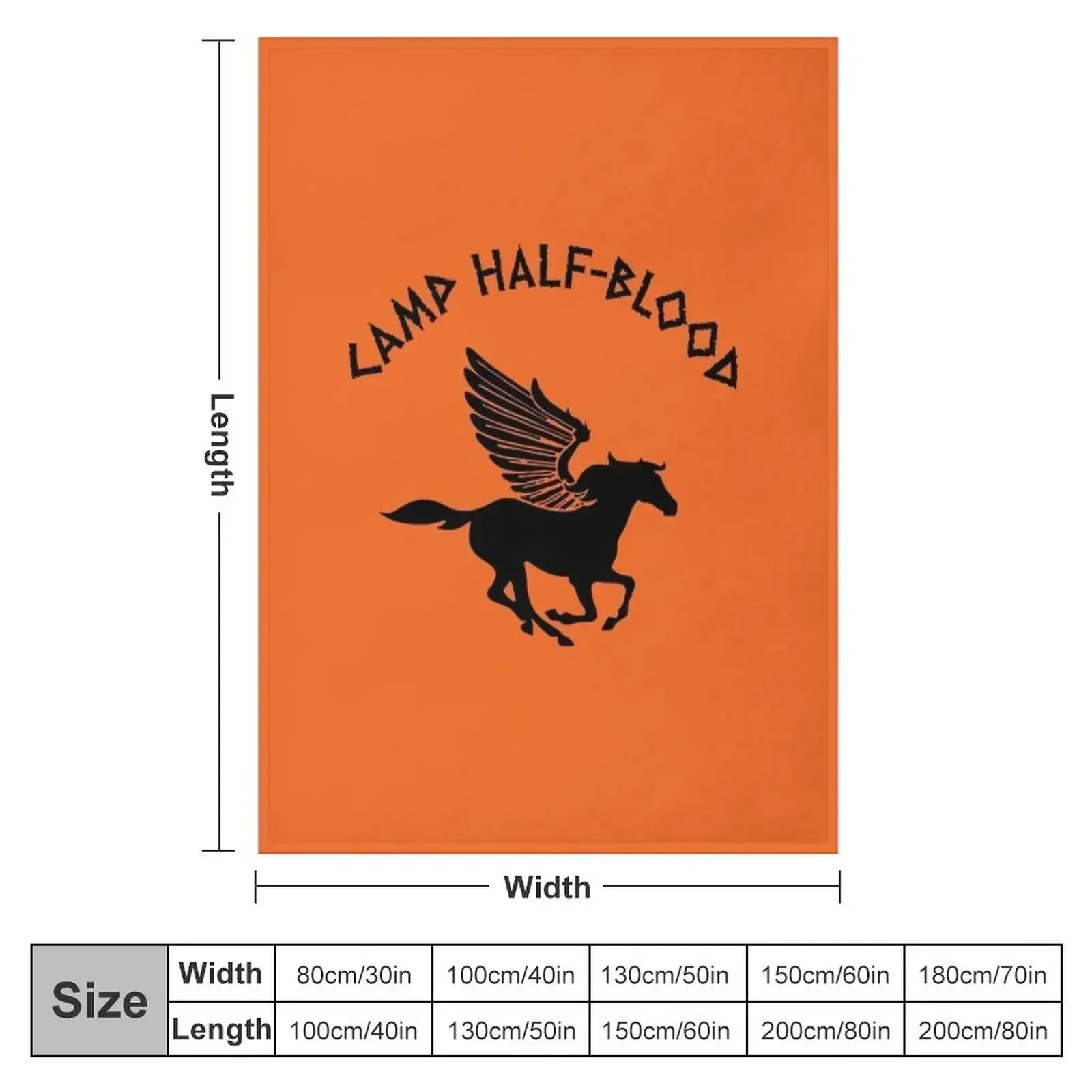 Camp half blood Throw Blanket Giant Sofa Multi-Purpose Bed Fashionable Flannel Fabric Blankets