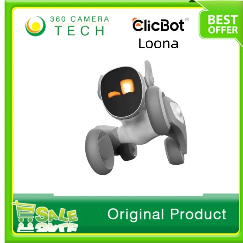 Clicbot loonaスマートロボット犬、chatgpt、インタラクティブペットホーム変形可能ロボット