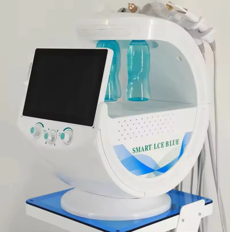 Macchina per il trattamento del viso intelligente blu ghiaccio di alta qualità 2025 Hydrofacial 7 in 1 Dermoabrasione portatile professionale