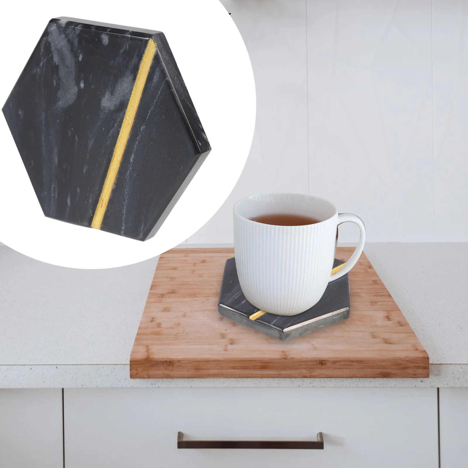 

Marble Coaster Premium Heat Resistant Insulated Cup Mat Mug Pad Table Decor Beverage Cup Mat Home Office