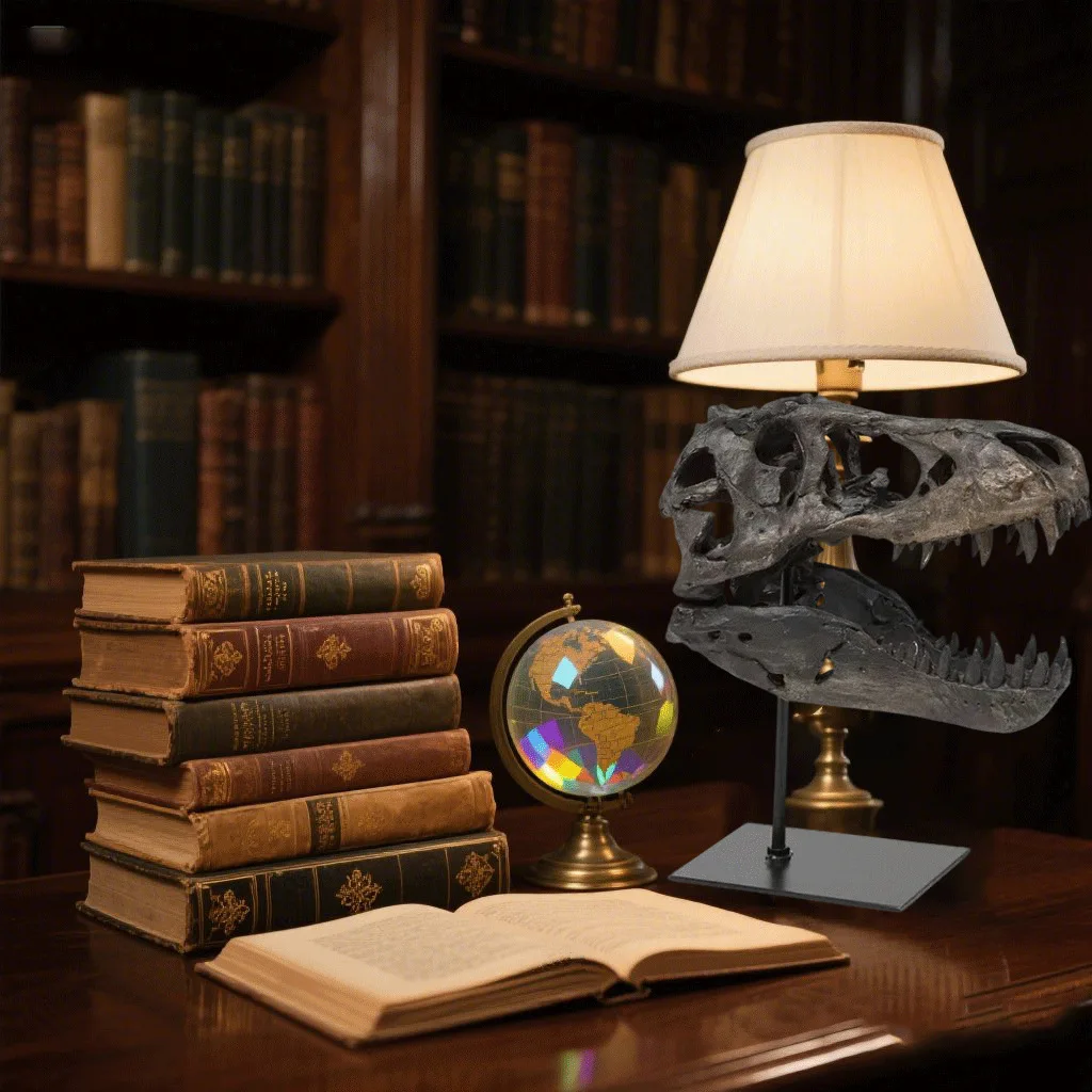 Resin handicraft dinosaur skull simulation American home decoration handmade ornament