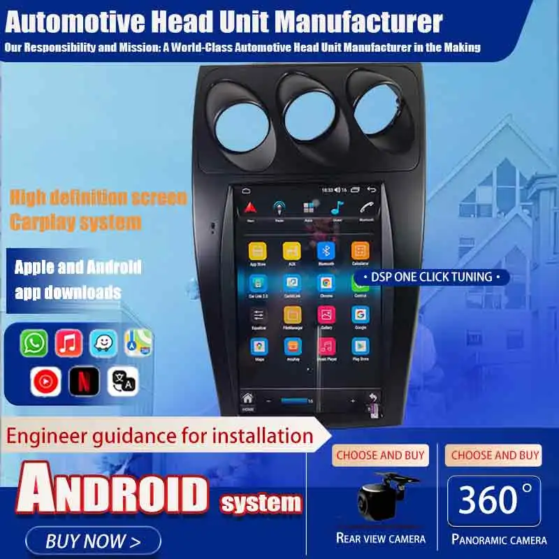 LHD RHD voiture multimédia stéréo Android Auto pour Nissan 350Z Z33 2002 2003 2004 2005 2006 2007 GPS Navigation autoradio unité