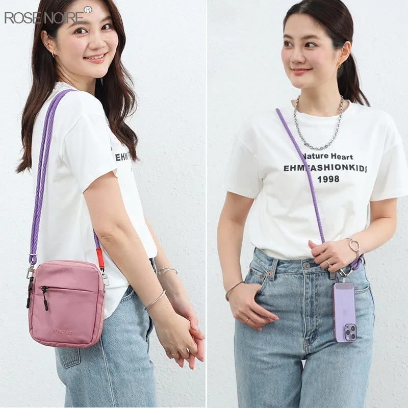 

Модная портативная женская сумка через плечо унисекс из нейлонового материала, универсальная сумка на одно плечо с ремешком для телефона