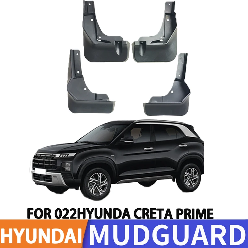 For 2022 Hyundai Creta Ix25 Creta Prime Car Tire Fenders Splash Guard Front and Rear Wheel Fenders