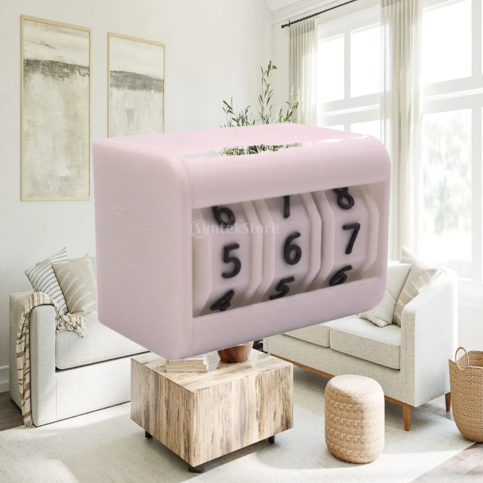 Desk Clock and Timer Study Planner Board Countdown Number Drum for Office Reminder Plastic Timekeeping