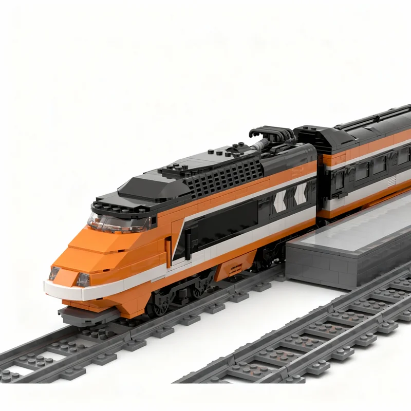 238 Pezzi MOC Treni Urbani, Modellino Modulare di Strada con Piattaforma, Blocchi da Costruzione Architettonici, Regalo di Natale per Bambini