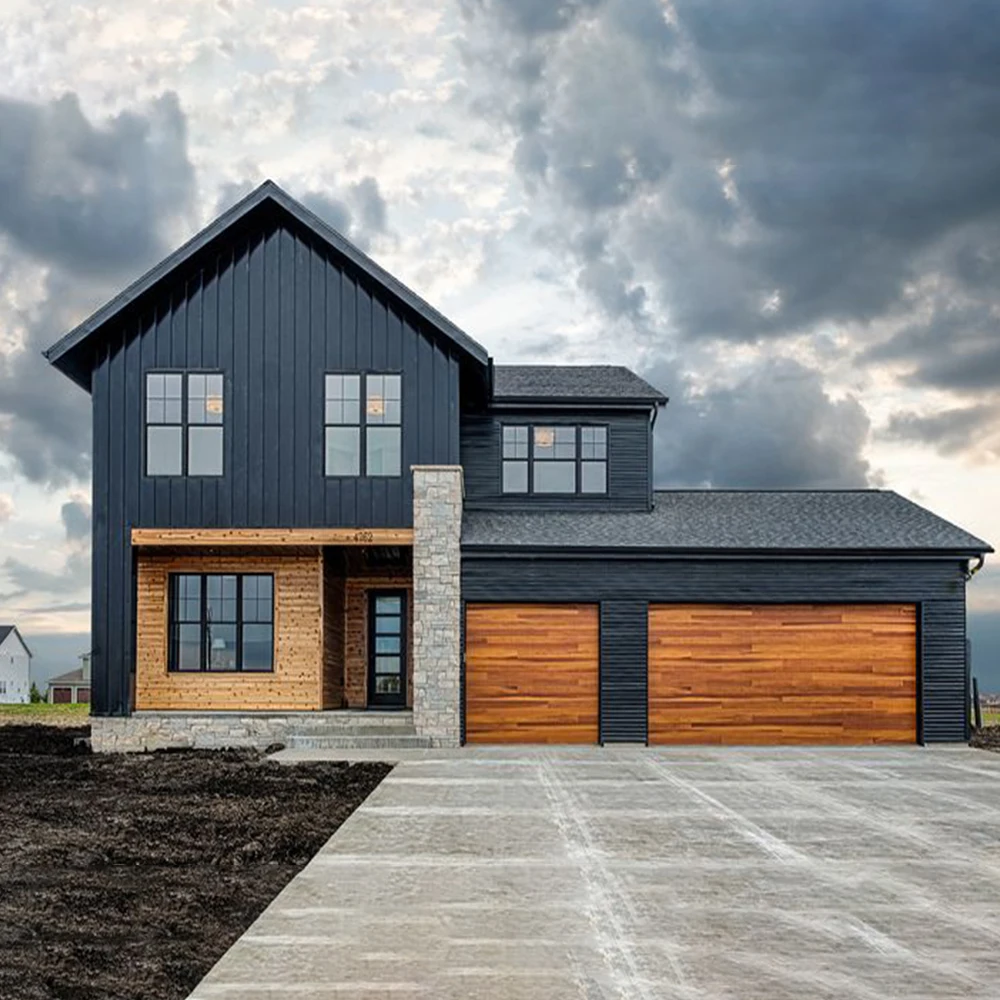 Sixinalu Garage Door Security Entrance Folding Entry House Building Doors Front Aluminum Profile Double Glazed Custom Home Decor