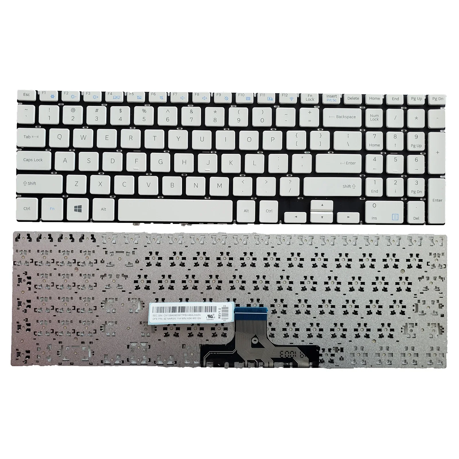 

US Keyboard For Samsung NP300E5K NP300E5M NP500R5H NP500R5K NP500R5L NP3500EL white