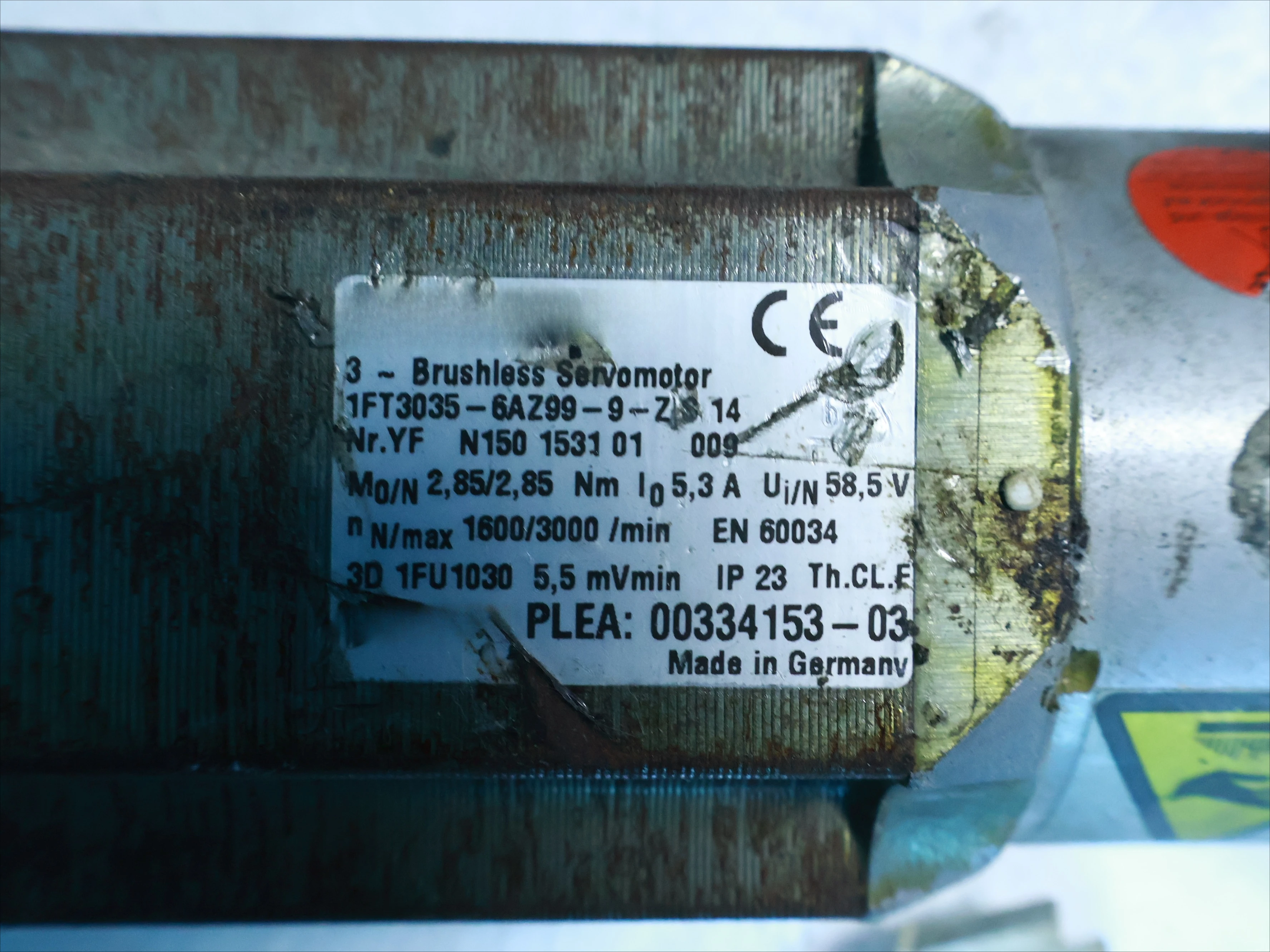 Used 1FT3035-6AZ99-9-ZS14 For SIEMENS 1FT3035-6AZ99-9-ZS14 Servo Motor