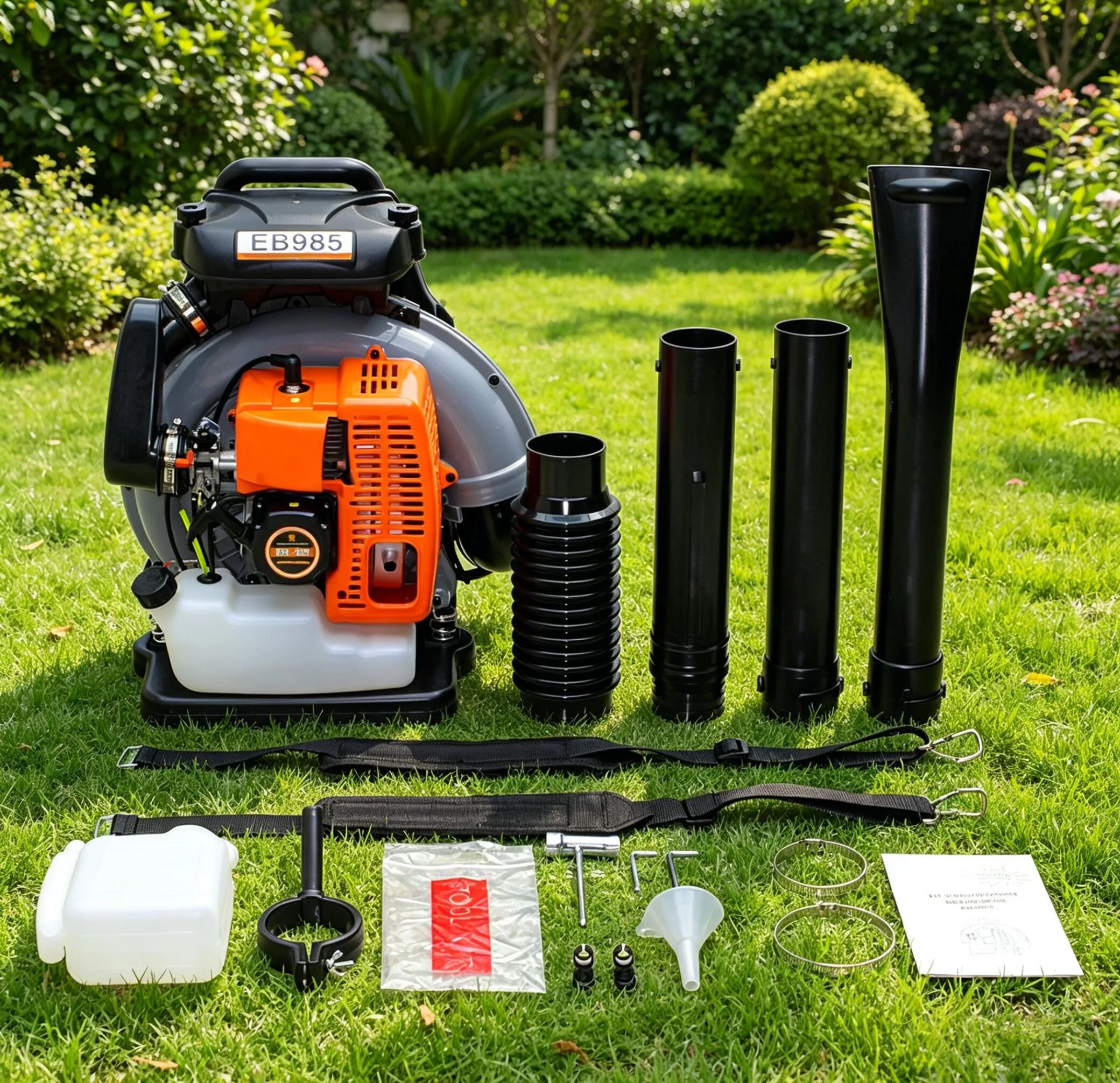 63cc 2-Stroke Backpack Leaf Blower, 2.7kW High Power Blower for Snow Removal, Yard Cleaning, Garden Maintenance Tool