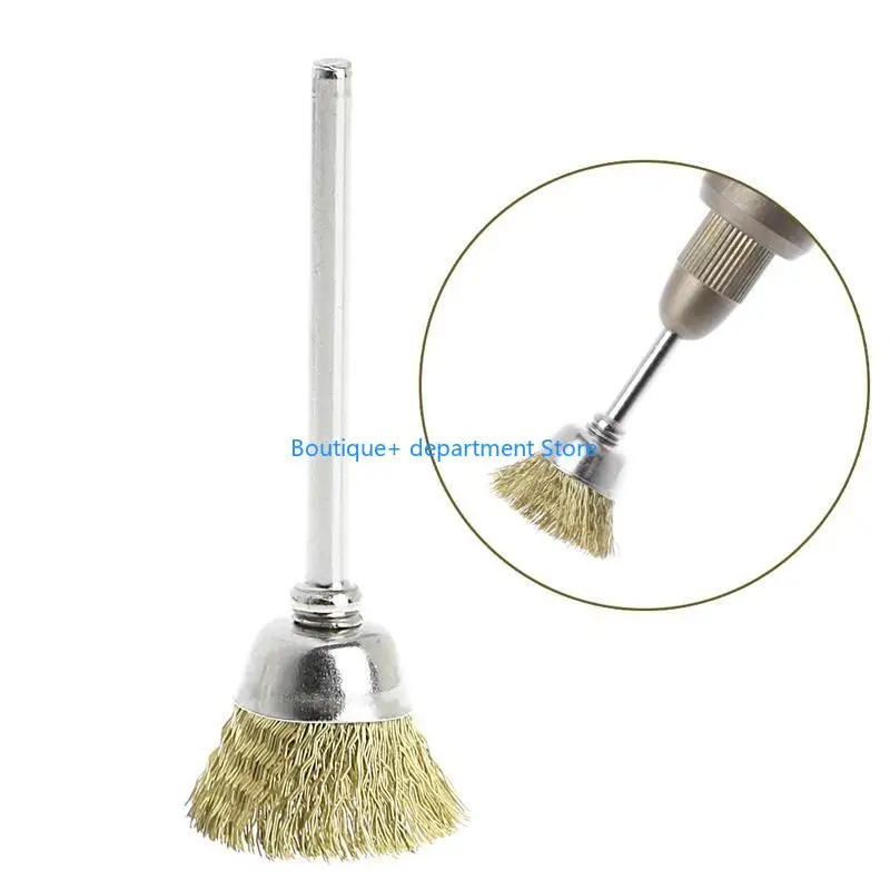 E1PD 9 Brass Brush Wire Wheel Brushes Die Grinder Rotary Electric Tool for Engraver