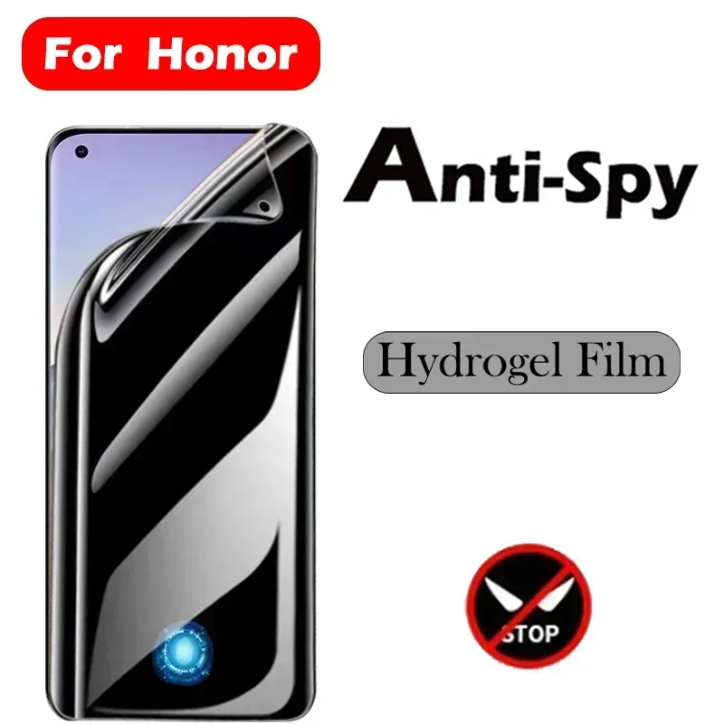 3PCS Privacy Hydrogel Film For Honor Magic 5 6 Pro Ultimate Screen Protector For Honor 60 70 80 90 100 Pro Anti Peeping Film