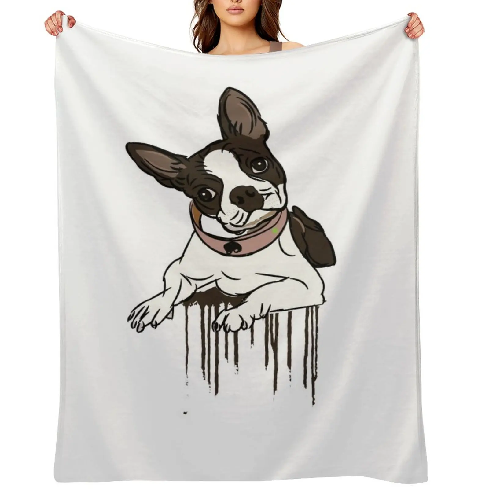 

Dog boston terrier poster | Dog boston terriert-shirt Throw Blanket Giant Sofa Beautifuls Sofa Throw Bed Blankets