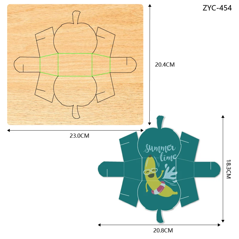 

Box Wooden Cutting Mold Suitable for Die Cutting Machines, ZYC-454