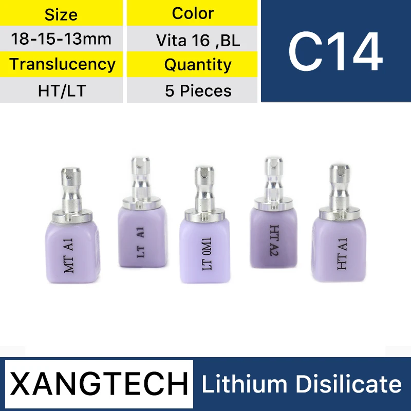 Xangtech dental neues Modell/neuer Typ mt/lt/ht Glaskeramik blöcke c14 Lithium di silikat