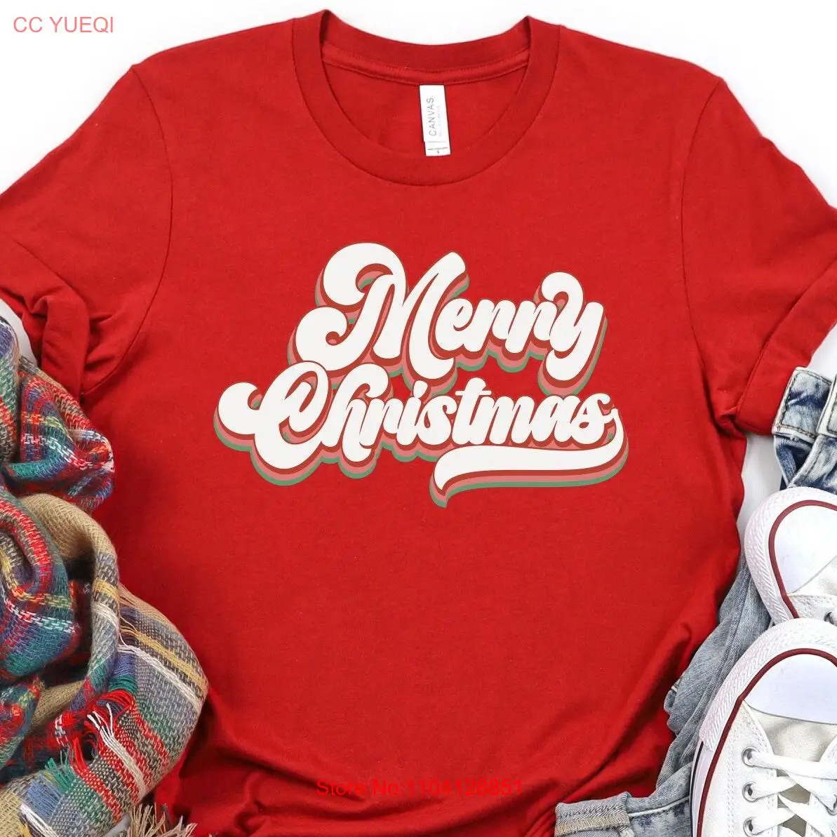 

Женская футболка SweaT Merry Christmas, милая семейная футболка с длинными или короткими рукавами
