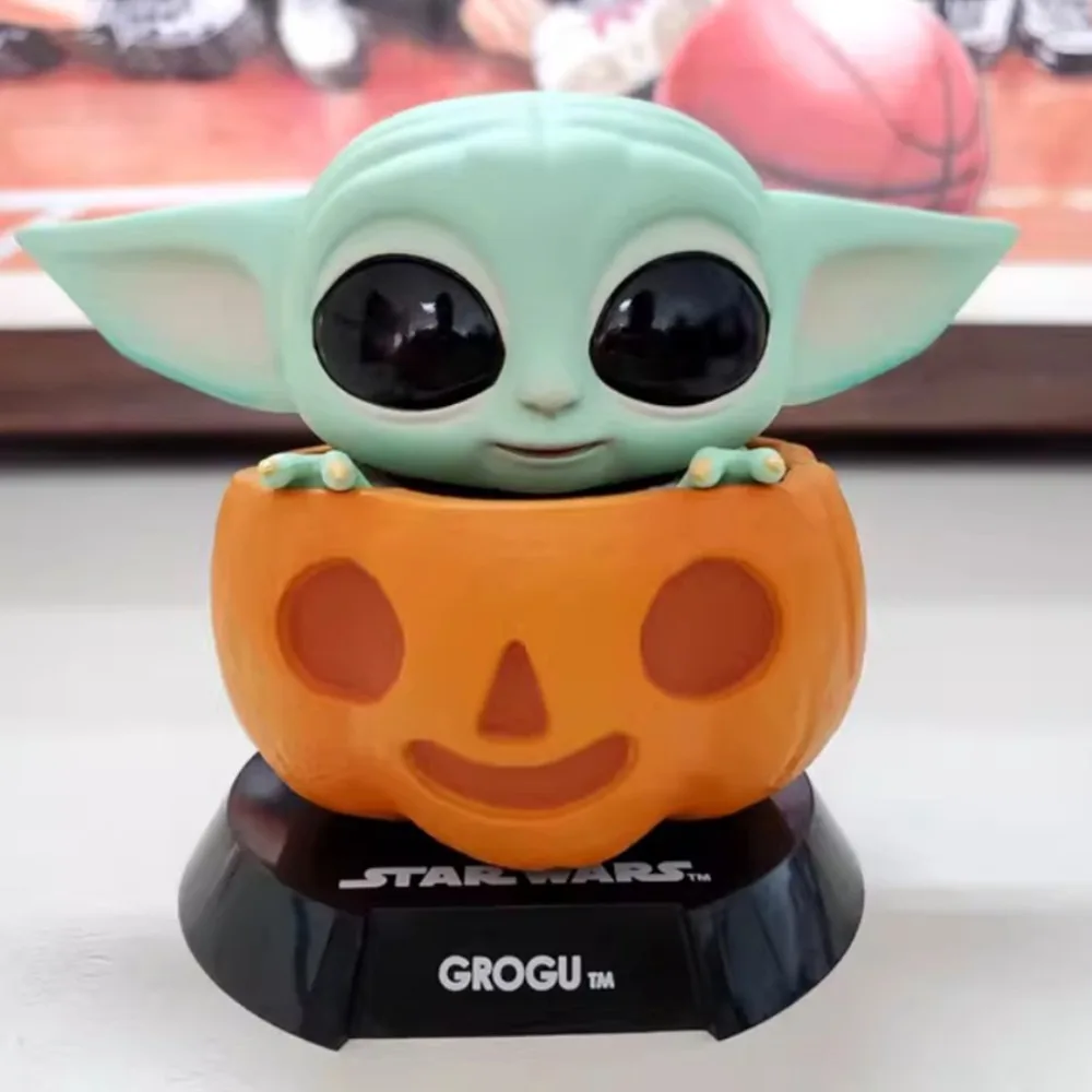 Hot Toys The Mandalorian Yoda Action Figures Pumpkin Goo Goo Miniature Collectible Figures Toys Ornaments Peripheral Cute Baby