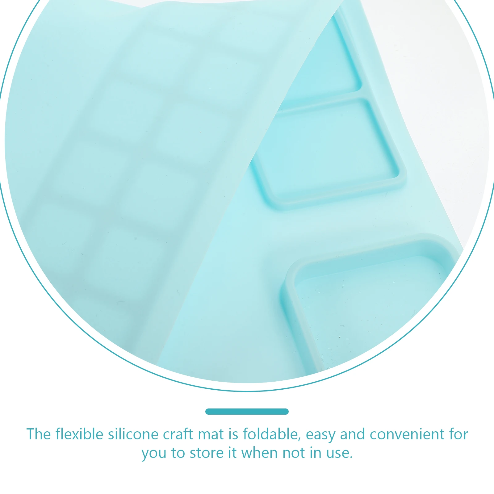 

Silicone Painting Craft Epoxy Resin Kids Trays Drawing Nonstick Durable Easy Clean Fold Silicone Craft Mat For Painting Blue