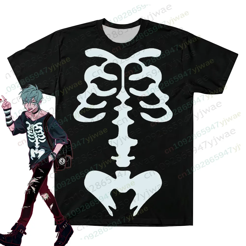 Anime Alien Stage Till T-Shirt Vintage Halloween High Street Punk Skeleton Graphic T-Shirt Summer Men Women Beach T-Shirts