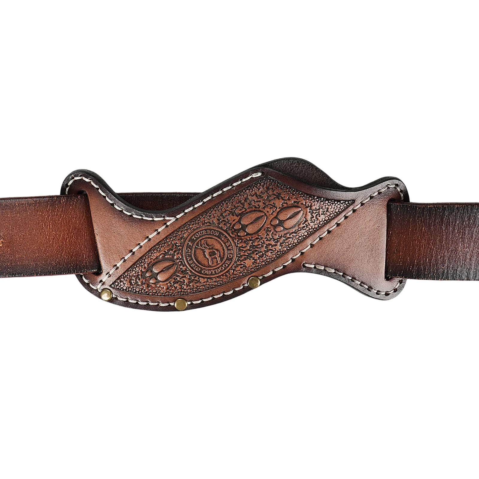 Étui en cuir gravé Tourbon pour couteau à lame fixe, organiseur de poche EDC pour couteau pliant (couteaux non inclus)