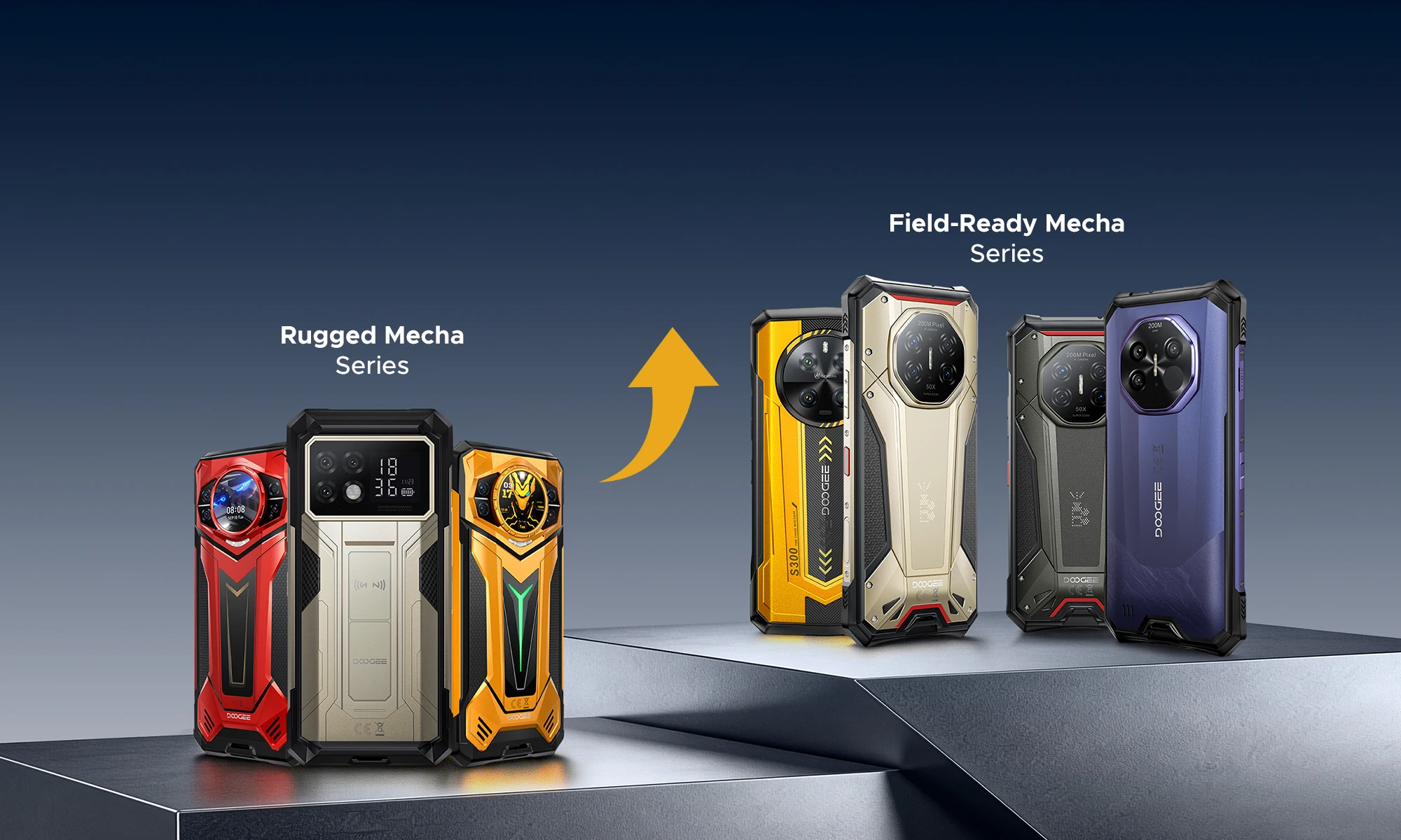 DOOGEE S300 5G Rugged Phone 6.78" FHD+ Dimensity Mediatek D7300 Mobile Phones 48GB+512GB 9000mAh 108MP Smartphone Android 16 NFC