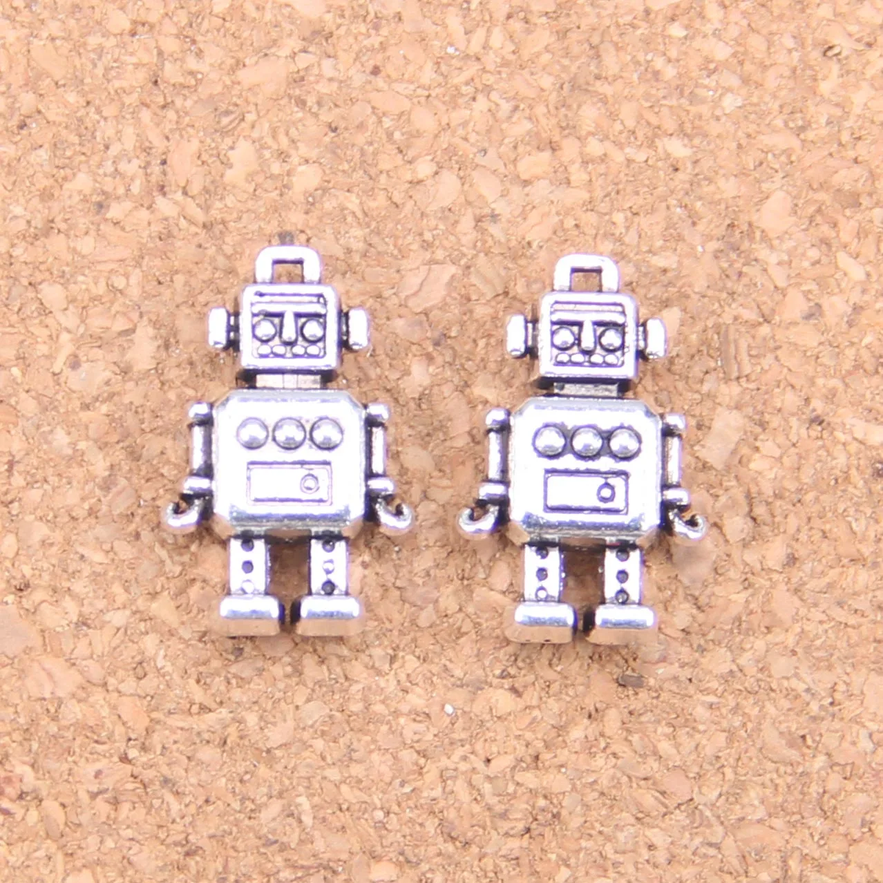 48pcs Charms Mechanic Robot 18x11x4mm Antique Pendants,Vintage Tibetan Silver Jewelry,DIY For Bracelet Necklace