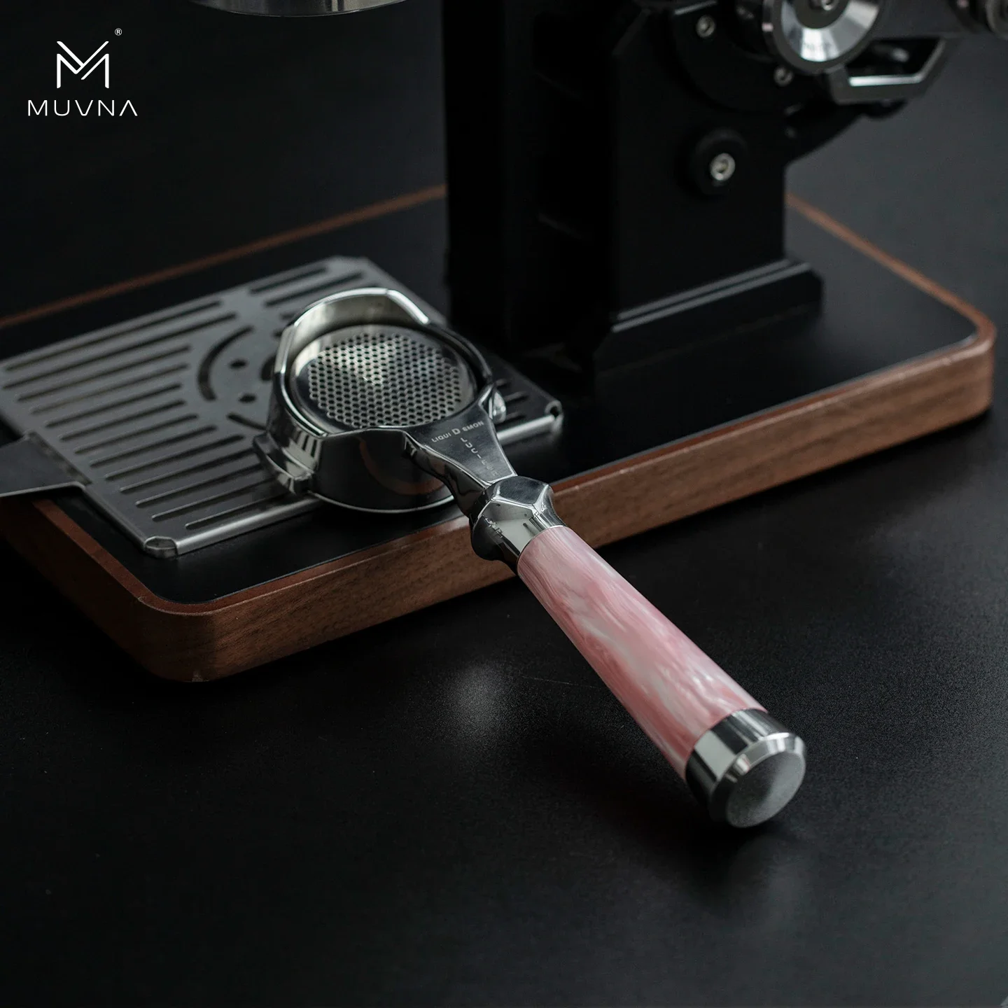 MUVNA Lucifer Bottomless Portafilter 58mm 2/3-Ear Naked Handle With Basket For E61 Barsetto Breville Delonghi WPM Nuova Espresso