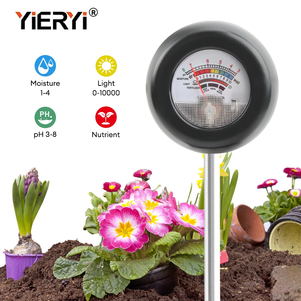 yieryi solo moisture sunlight tester solo ph meter fertilidade detector de acidez para pot plants estufa flores farm em 1 01