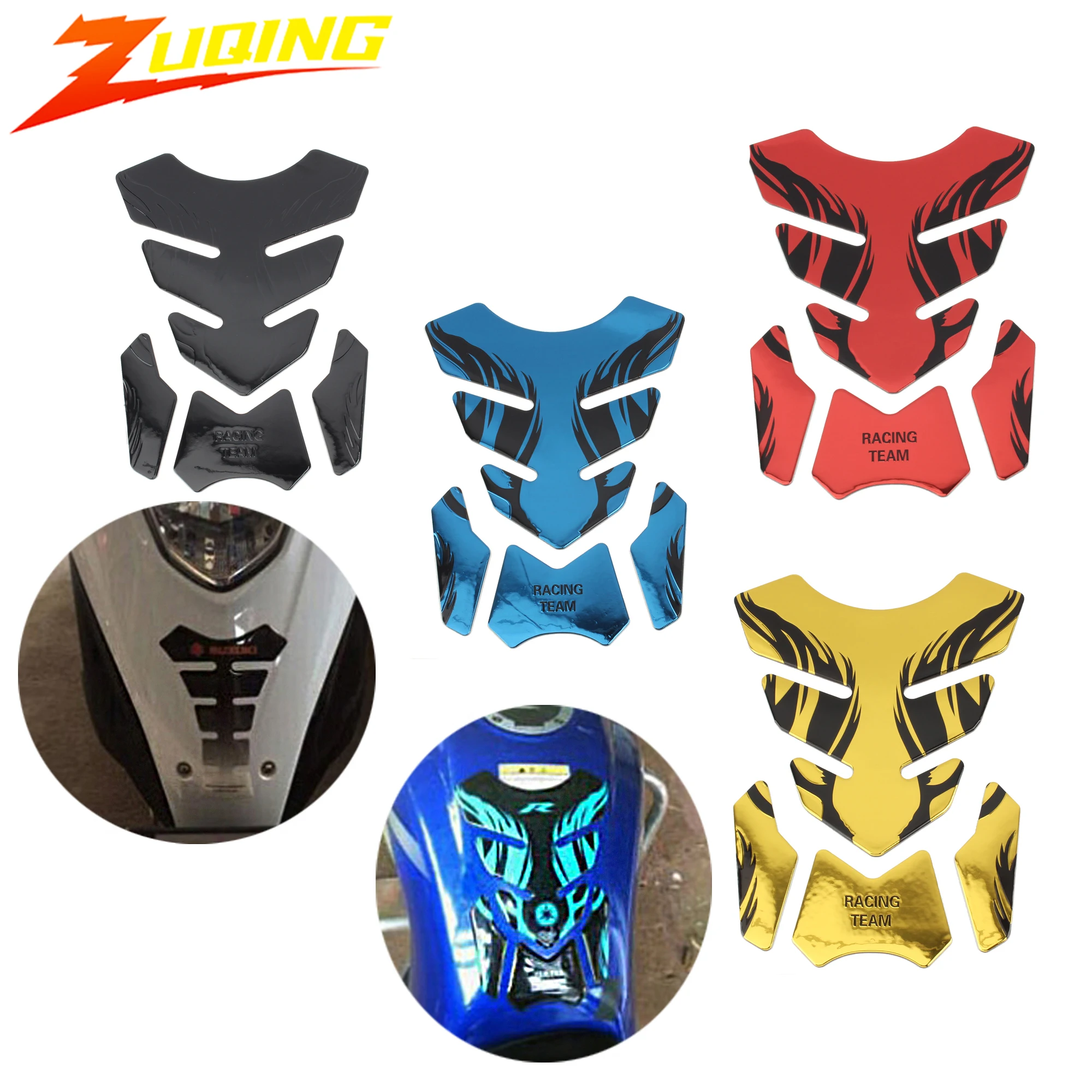 

Dirt Pit Bike Motorcycle Car Decoration Flame Tankpad Sticker 3D PVC Stickers Oil Gas Protector Moto Accessories