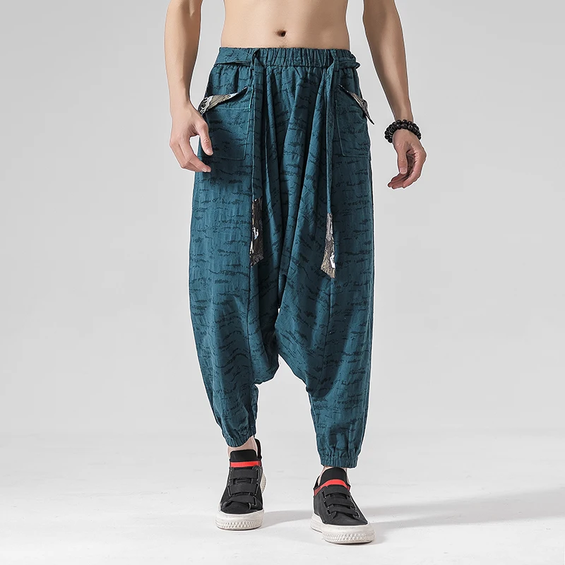 

Fashion Harem Pants Men Oversized Wied Leg Pants Male Casual Harajuku Style Jogging Pants Men Sweatpants Trousers New Streetwear