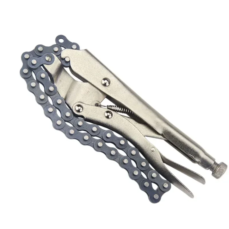 10 inch Chain Vise Clamp Plier Locking Grip Wrench Oil Filter Pipe 16.5 inch Chain Length