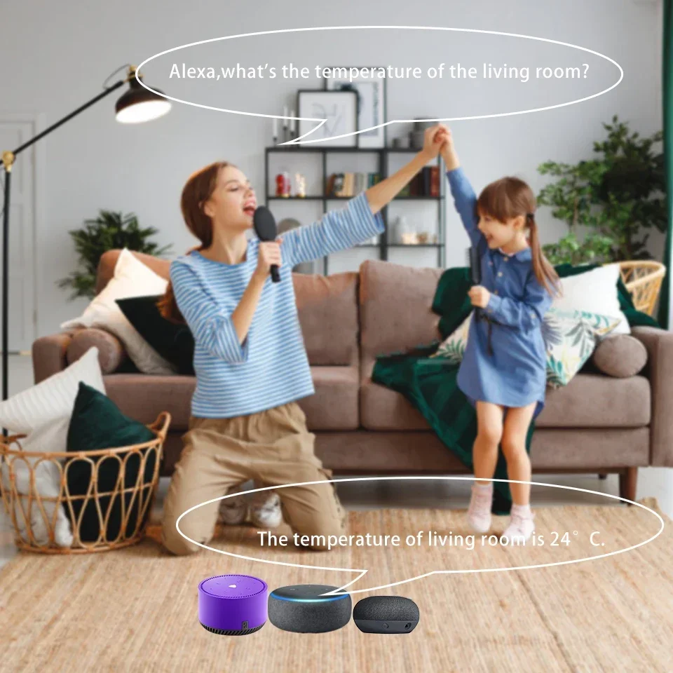 Tuya Zigbee Temperature Humidity Sensor With Display Screen Remote Monitor Bluetooth Sensor Works With Alexa Google Home