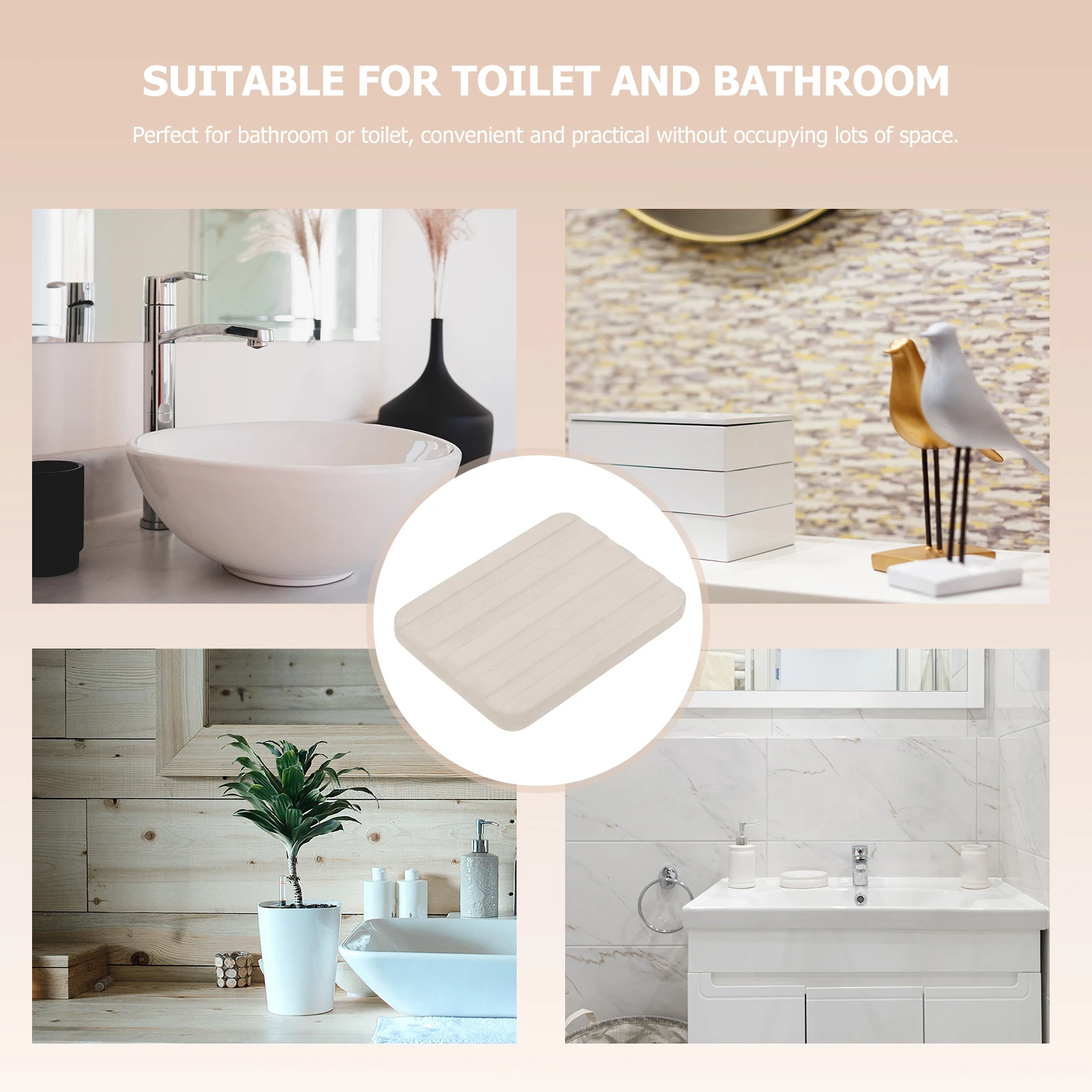 

Diatomite Soap Bracket Exquisite Multifunctional Drainage Stand for Bathroom Household Soap Storage Rack Decorative Toilet