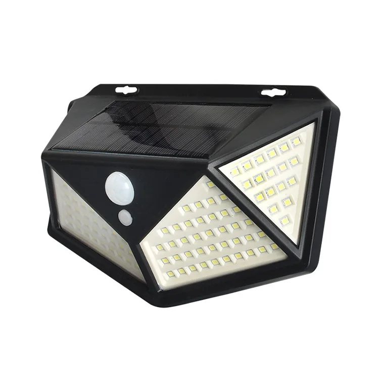 Solar Outdoor Waterproof 100LED Wall Light Body Sensor Light Patio Garage Street Corridor Lighting