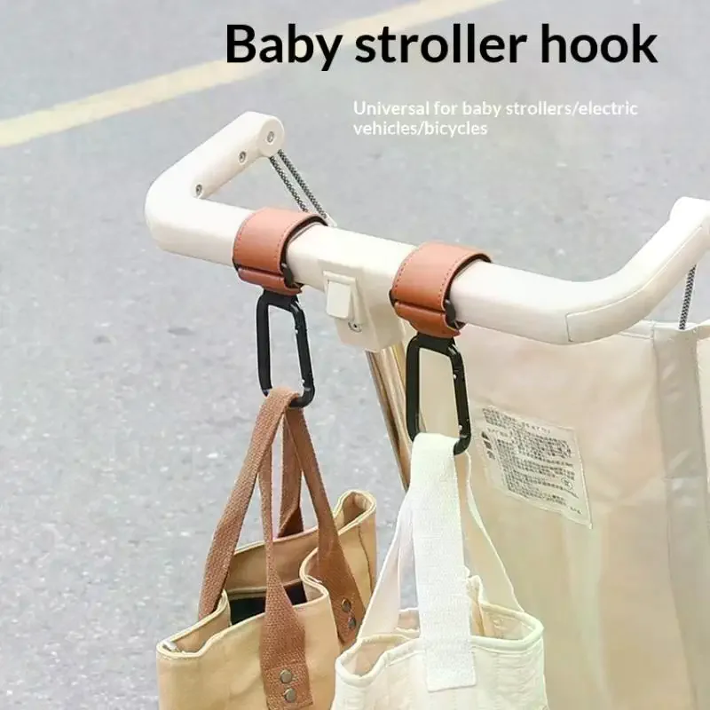 2 Pack Heavy Duty Stroller Hooks Clips Universal Non-Slip Hanger for Diaper Bags Purses Perfect for Baby Walking Shopping