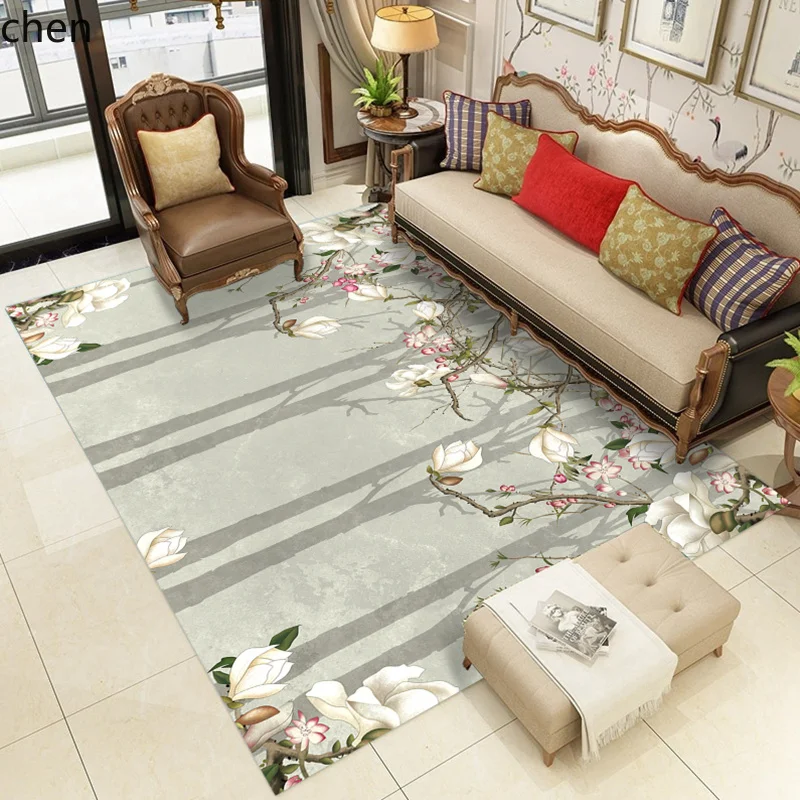 ZML Simple Carpet Living Room Modern Sofa Coffee Table Rug Room Cute Bedroom Bedside Rug Full Cover Tatami