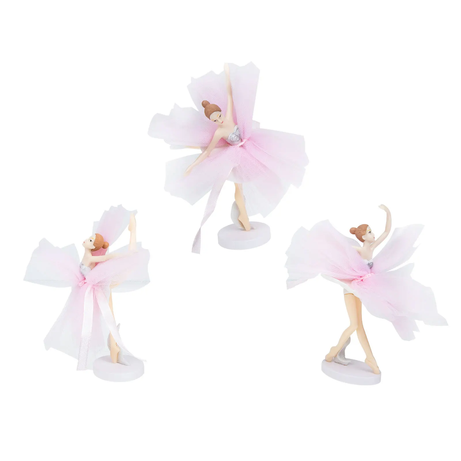 

3Sets Ballet Cake Topper Adorable Ballerina Mold Birthday Baking Decor Cake Decoration Party Supplies Dessert Ornament