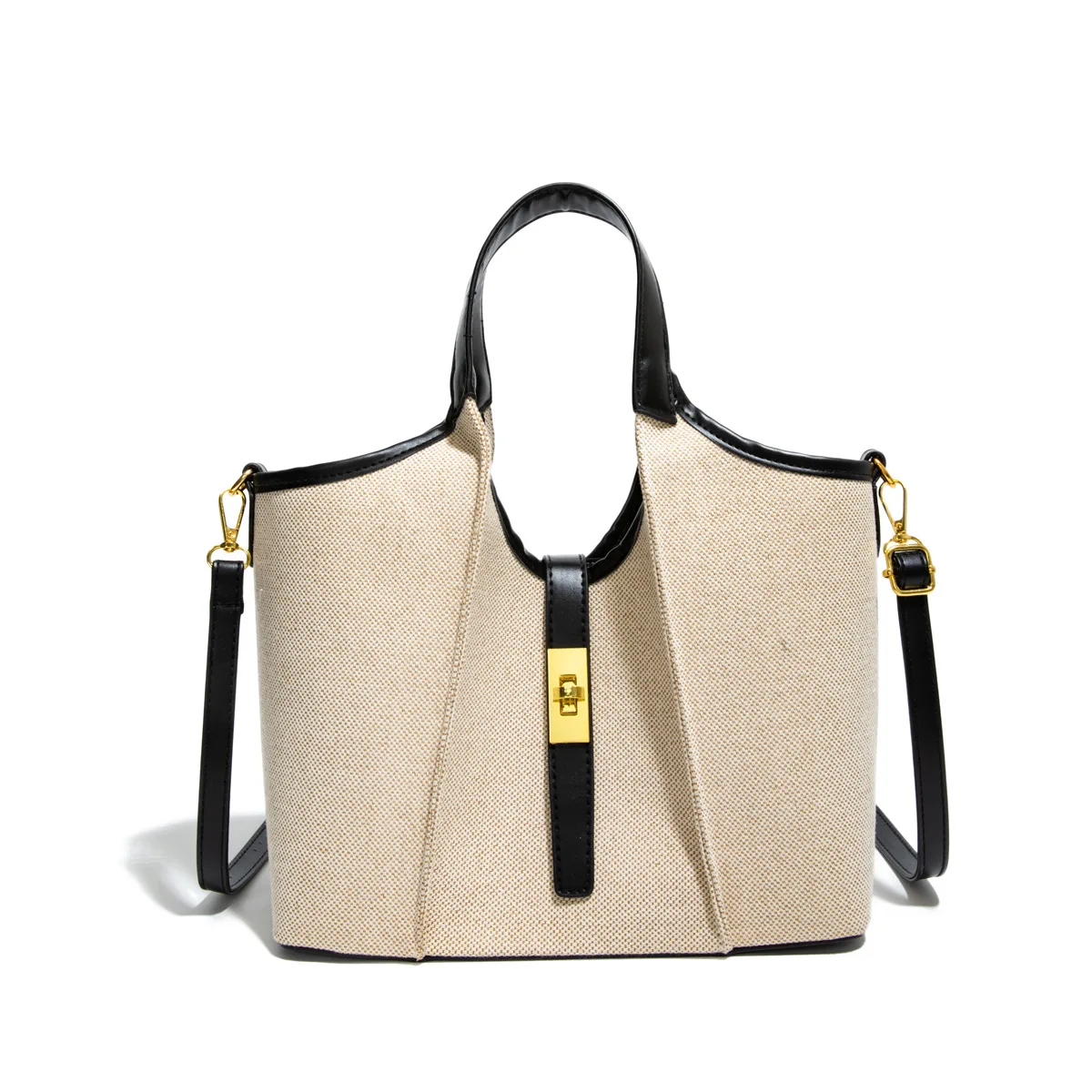 New woolen lock portable girl large capacity fashion simple single shoulder weaving versatile messenger mother and child bag