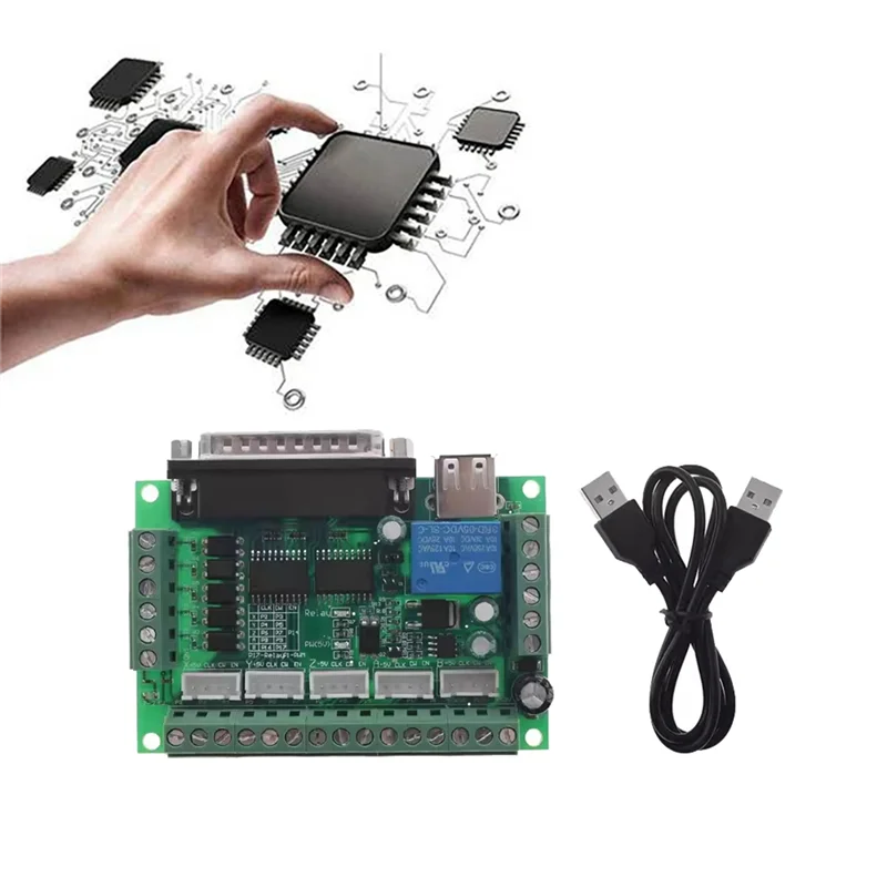 A21Q -MACH3 Macchina per incidere Scheda breakout CNC a 5 assi con accoppiatore ottico per controller di azionamento del motore passo-passo