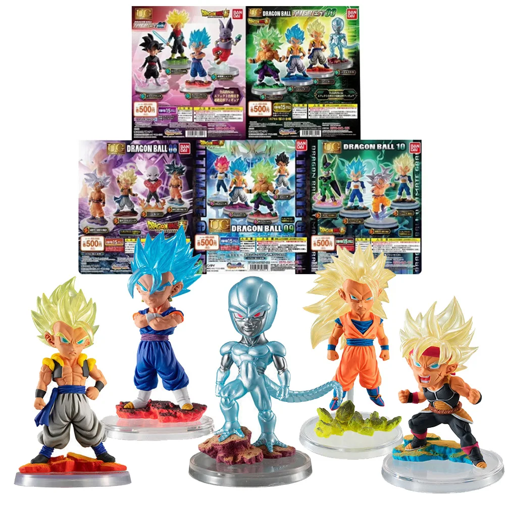 5Pcs/1Set Anime Dragon Ball UG Gacha Series Figure Son Goku Vegeta Broli Set Model Toy Gift Collection Aciton Figure PVC